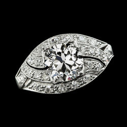 Runder Alter Bergmann Natürliche Diamantring Mit V-Krapfen Im Twisted-Stil 4,50 Karat