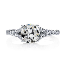 Runder Alter Bergmann Naturlich Diamant Ehering Split Shank 5 Karat 14K Gold