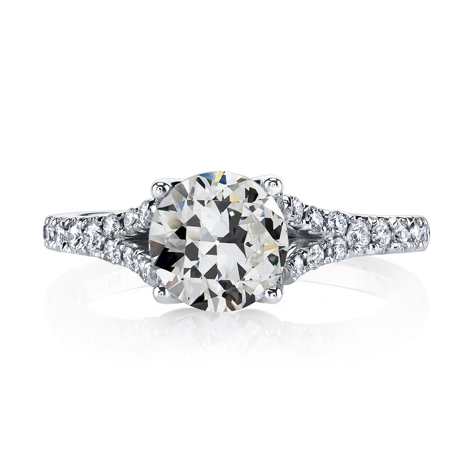 Runder Alter Bergmann Naturlich Diamant Ehering Split Shank 5 Karat 14K Gold - harrychadent.ch