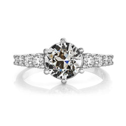 Runder Alter Bergmann Naturliche Diamant-Verlobungsring 6-Krappen-Set 5,50 Karat