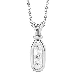 Runder Alter Europäischer Drei-Stein-Echt Diamant-Anhänger 1,50 Karat Gold 14K