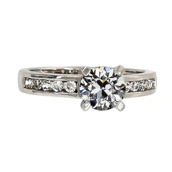 Runder Alter Minenschliff Naturlich Diamant-Verlobungsring Krappenkanal-Set 3 Karat - harrychadent.ch