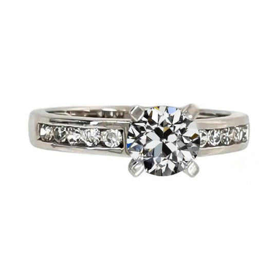 Runder Alter Minenschliff Naturlich Diamant-Verlobungsring Krappenkanal-Set 3 Karat - harrychadent.ch