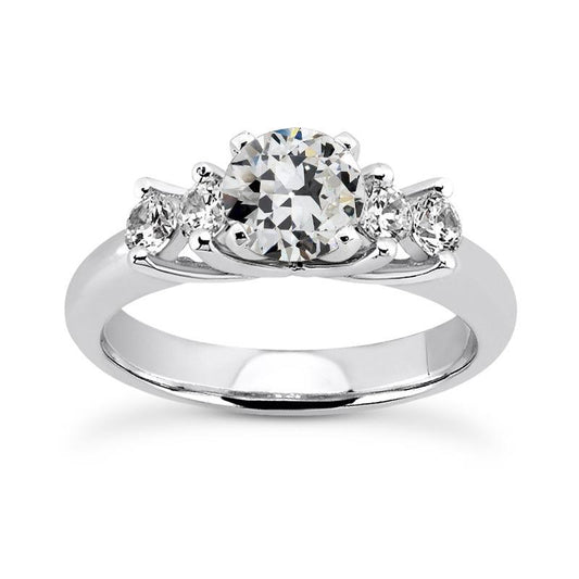 Runder Alter Minenschliff Naturlich Diamantring Gold 5 Stein Schmuck 4 Karat - harrychadent.ch