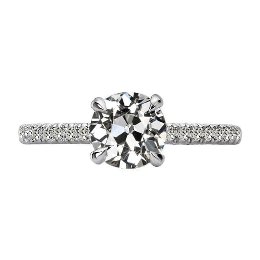 Runder Altschliff-Echt Diamant-Jubiläumsring Krappenset 4,50 Karat