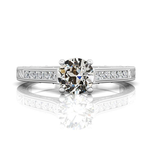 Runder Altschliff Echt Diamant-Verlobungsring Im Antiken Stil 2.50 Karat - harrychadent.ch