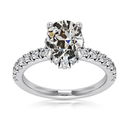 Runder Altschliff Echt Diamant Verlobungsring Damen Schmuck 5.75 Karat- harrychadent.ch