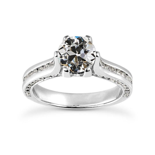 Runder Altschliff Echt Diamantring Aus Gold Mit 6 Zinken, 4,50 Karat - harrychadent.ch