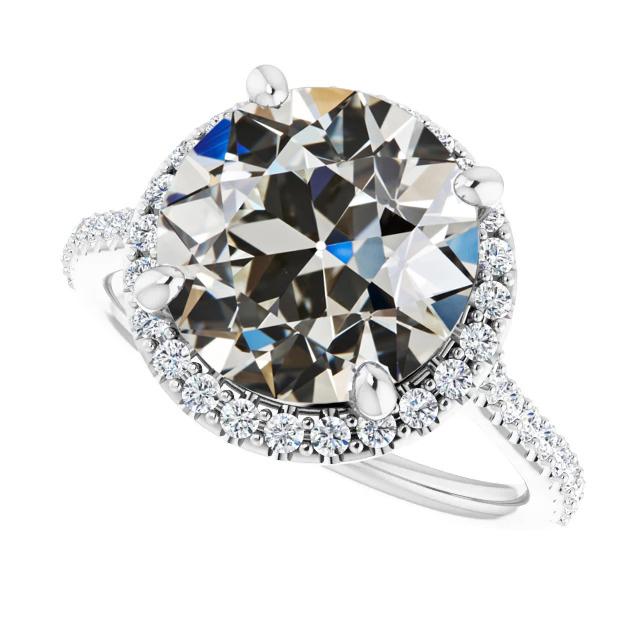Runder Altschliff Naturliche Diamant Ehering Damen Schmuck 8.50 Karat - harrychadent.ch
