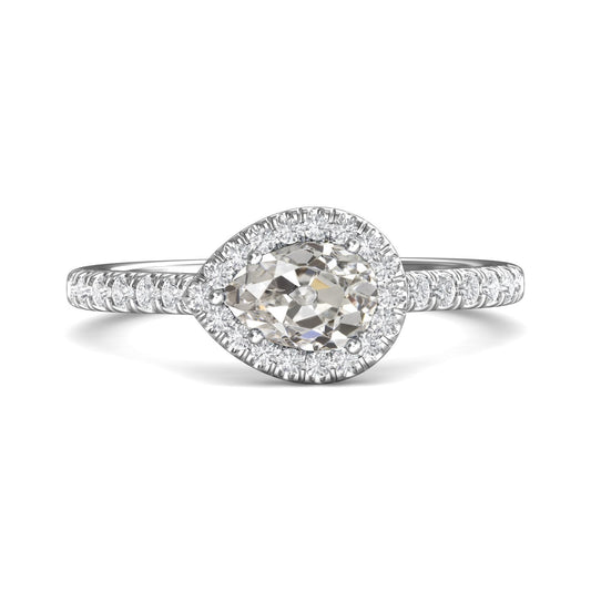 Runder Echt Diamant & Birne Altminenschliff Halo Ehering 4,50 Karat - harrychadent.ch