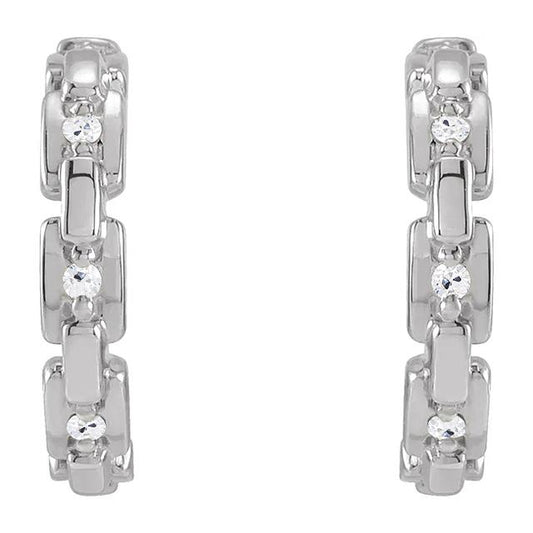 Runder Echt Diamant Offene Creolen Old Cut 5 Karat Cuban Link Style1