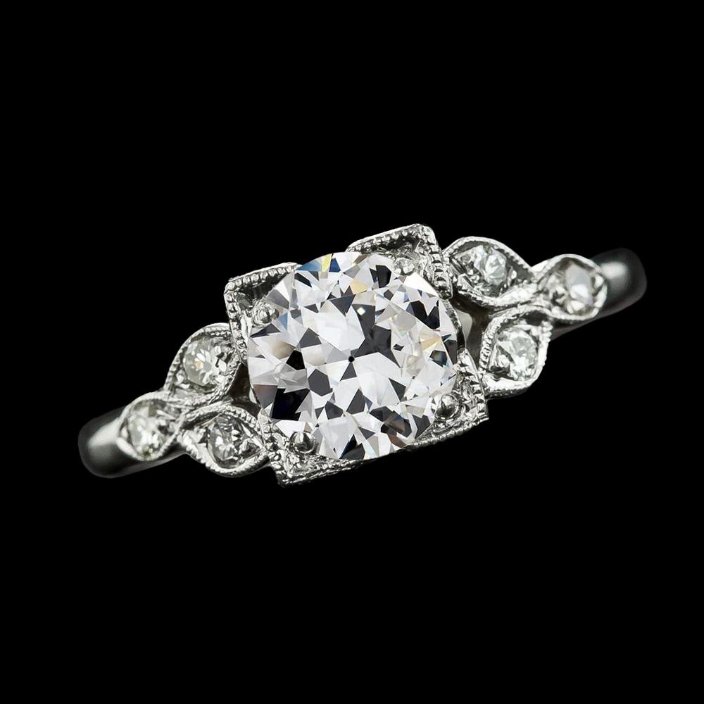 Runder Jubiläumsring Alter Minenschliff Echt Diamanten Split Shank 3 Karat