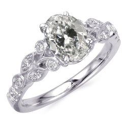 Runder & Ovaler Alter Bergmann Naturliche Diamantring Im Antiken Stil 7 Karat Schmuck