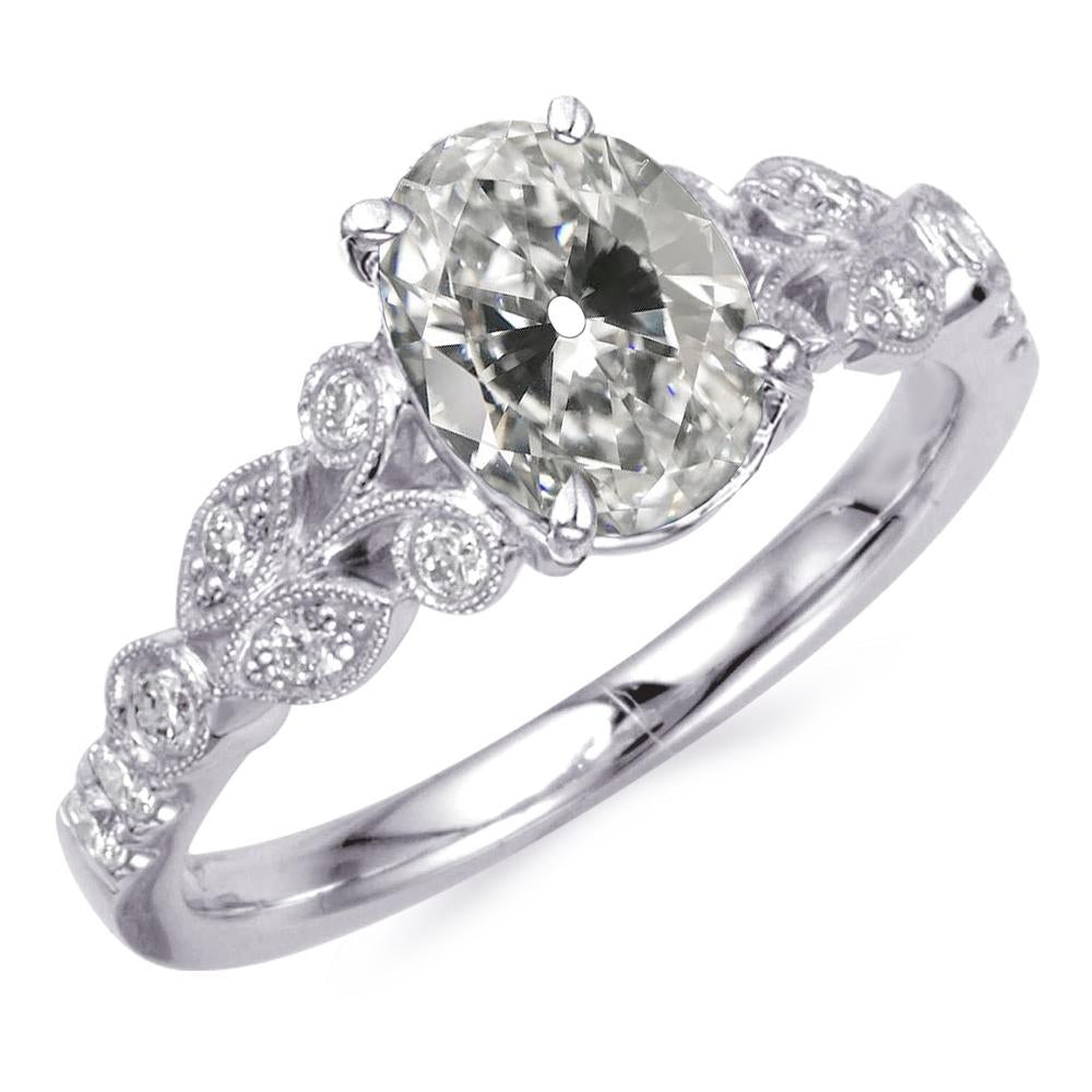 Runder & Ovaler Alter Bergmann Naturliche Diamantring Im Antiken Stil 7 Karat Schmuck