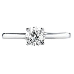Runder Solitärring Alter Minenschliff Natürliche Diamantschmuck 1 Karat