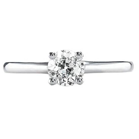 Runder Solitärring Alter Minenschliff Natürliche Diamantschmuck 1 Karat