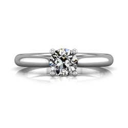 Runder Solitaire Old Mine Cut Echt Diamantring 14K Gold 1,50 Karat