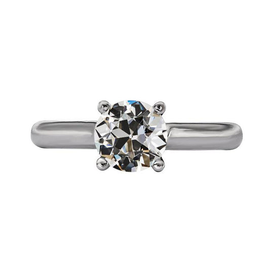 Solitär-Jubiläumsring Runder Alter Bergmann Naturlich Diamant-Zinken-Set 2 Karat - harrychadent.ch