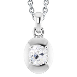 Solitär-Naturliche Diamant-Anhänger Old Mine Cut Weißgold 14K 1,50 Karat