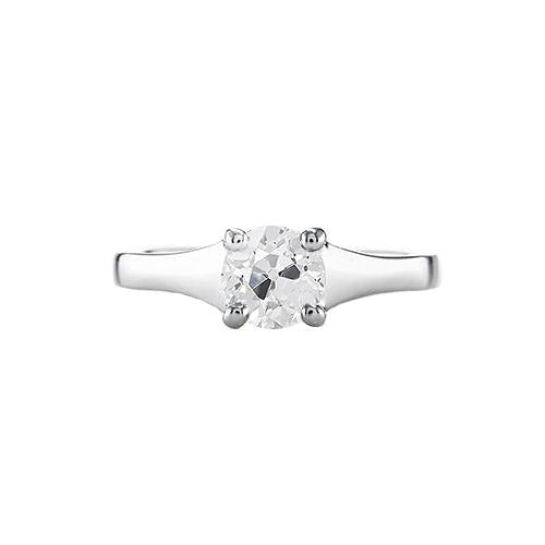 Solitär-Verlobungsring Großes Cutlet Altschliff Natürlich Diamant 0,75 Karat - harrychadent.ch