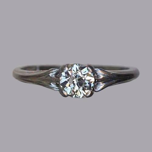 Solitär Runder alter Bergmann Echt Diamantring 1 Karat Damen Schmuck Gold - harrychadent.ch