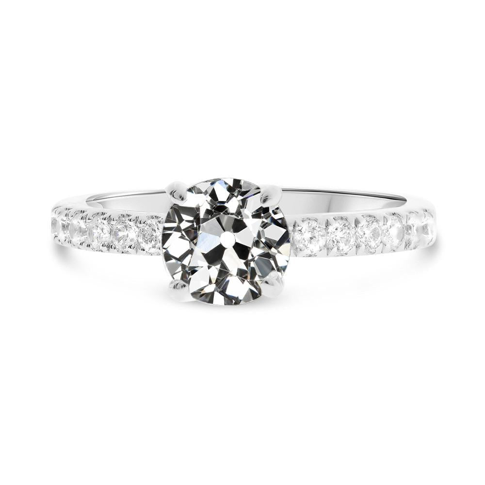 Solitärring Mit Akzenten Runder Alter Bergmanns Echt Diamant 3,50 Karat - harrychadent.ch
