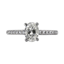 Solitärring Mit Akzenten rund & Oval Alter Bergmann Naturlich Diamant 5 Karat