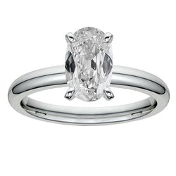Solitärring Oval Alter Bergmann Natürliche Diamant 5,50 Karat Gold Damenschmuck