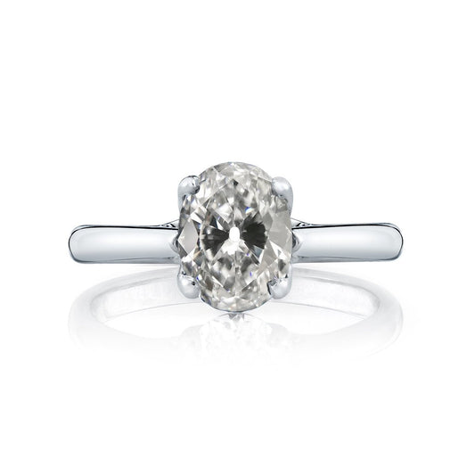 Solitärring Oval Old Mine Cut Echt Diamant Weißgold 3 Karat - harrychadent.ch