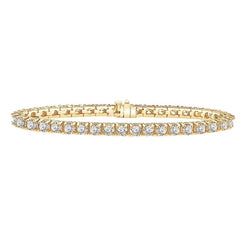 Tennisarmband Mit Runden Echt Diamanten Aus Gelbgold 12 Karat 14K