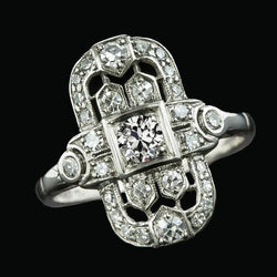 Verlobungsring Im Antiken Stil Mit Runden Echt Diamanten Im Altschliff 3 Karat