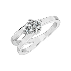 Verlobungsring Rund Alter Bergmann Echt Diamant 2,25 Karat Split Shank