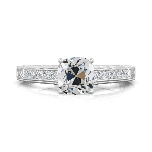 Vintage-Stil Damenring Prinzessin & Kissen Alter Bergmann Naturlich Diamant 4,50 Karat - harrychadent.ch