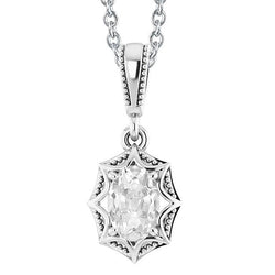 Weißgold 14K Oval Alter Bergmann Echt Diamant Anhänger Stern Stil 3 Karat