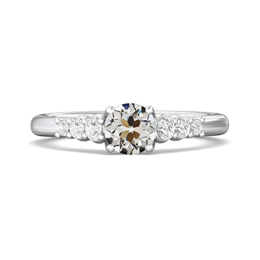Weißgold Runder Alter Bergmann Echt Diamantring Damen Schmuck 3.50 Karat - harrychadent.ch