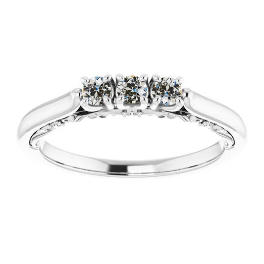 Weißgold Runder Alter Minenschliff Echt Diamantring Damenschmuck 2,75 Karat - harrychadent.ch