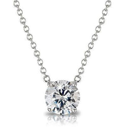 1 Karat Rundschliff Diamant Damen Halskette Anhänger Weißgold 14K