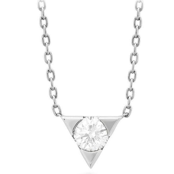 1 karat rundschliff-diamant-dreieck-anhänger-halskette