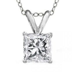 1,6 ct vier Zinken Set Princess Diamant Halsketten-Anhänger