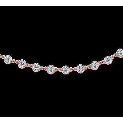 20 Karat Yards Diamant Halskette Anhänger Roségold Diamant Yard