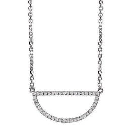 2,10 Karat kleine Diamant-Anhänger-Halskette im Brillantschliff Weißgold