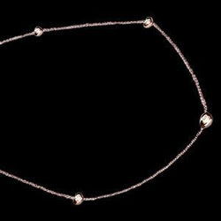 3,50 Karat Halskette Roségold Anhänger Diamanten Yards