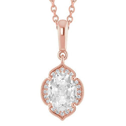 3,75 Karat Halo Diamant Anhänger Oval alter Bergmann Slide Flower Style