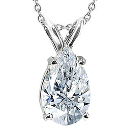 Birnen-Diamant-Anhänger mit Kette 1 ct. Diamant-Halskette