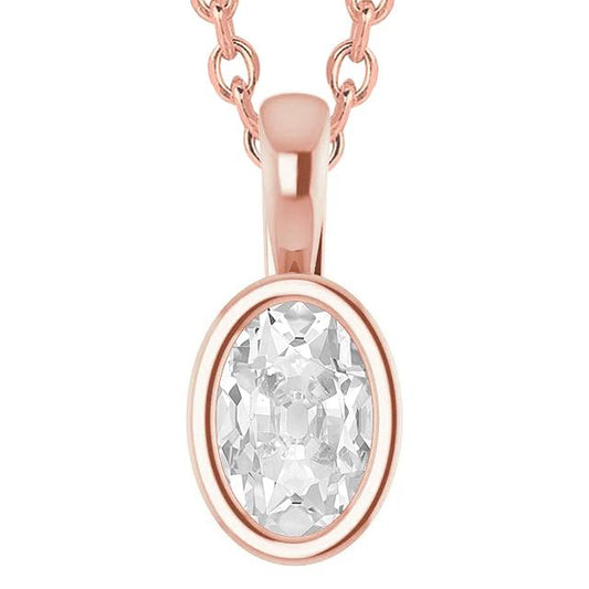 echter oval diamant 4.50Karat anhänger Vorderansicht