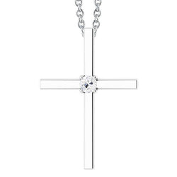 Rundes Kreuz Diamant Anhänger Slide 0.50 Karat Alteuropäisch