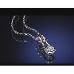 Solitaire Diamant 1 Karat Love Knot Style Anhänger Halskette Damen