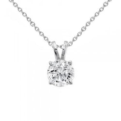 Solitaire Diamant Halskette Anhänger 0,50 Karat Weißgold Schmuck