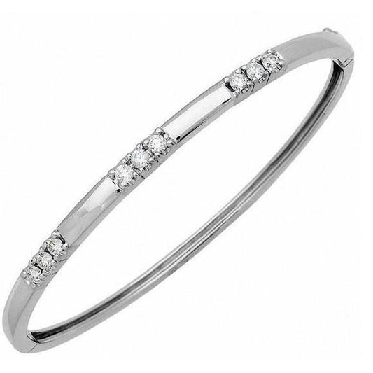 1.35 ct diamant-armreif im brillantschliff 14k weißgold