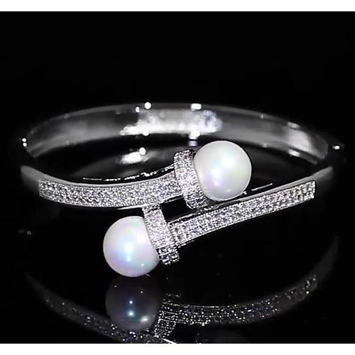 Pearl Diamant Armreif 12 mm 4 Karat Damen Schmuck F Vs1 - harrychadent.ch